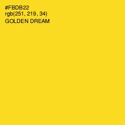 #FBDB22 - Golden Dream Color Image
